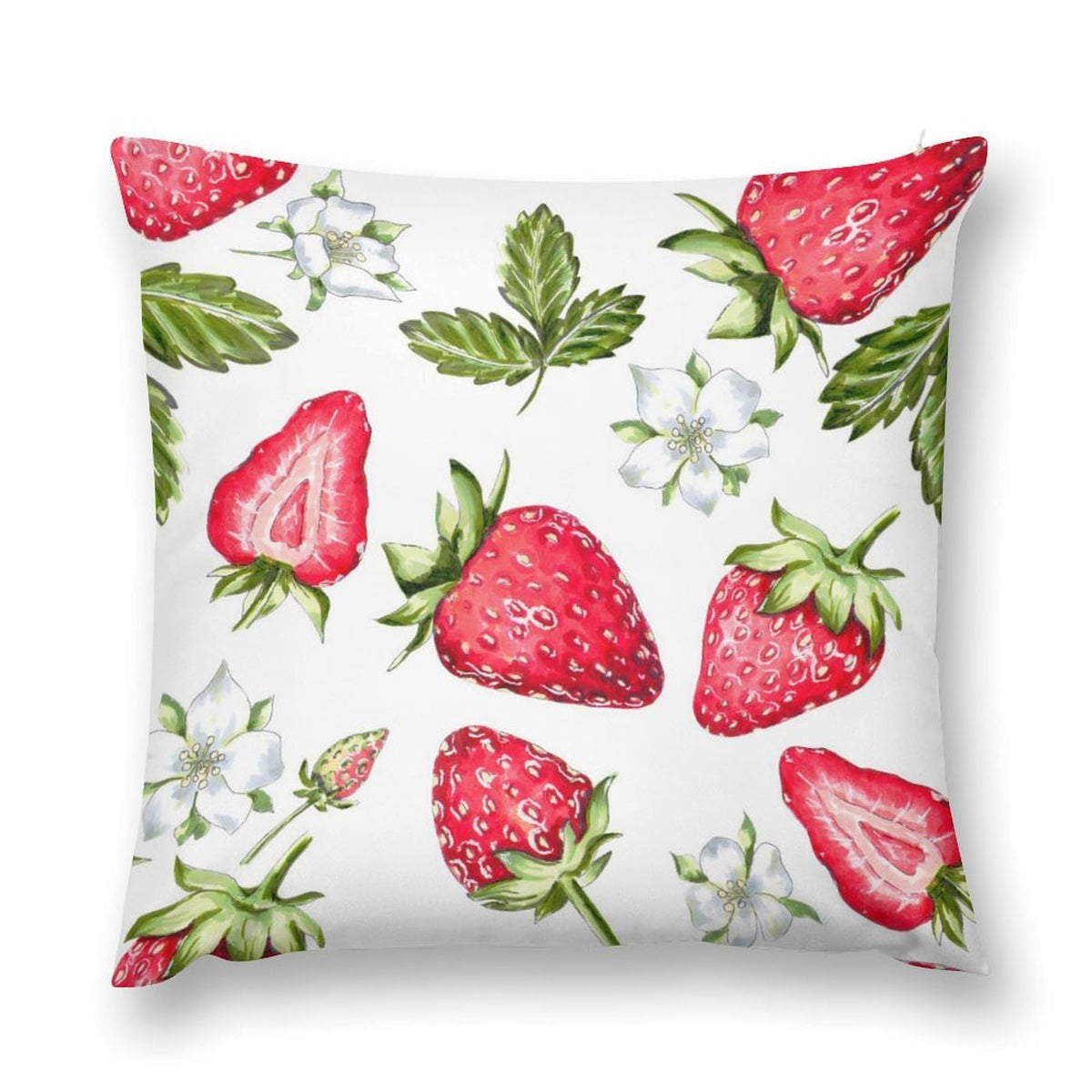 Cherry Throw Pillow Covers Funny Fruit Fresh Berry Cherries Background Retro Style Decorations for Bedroom Living Room Farmhouse Sofa Pillows Bed Couch 12x12 Inch