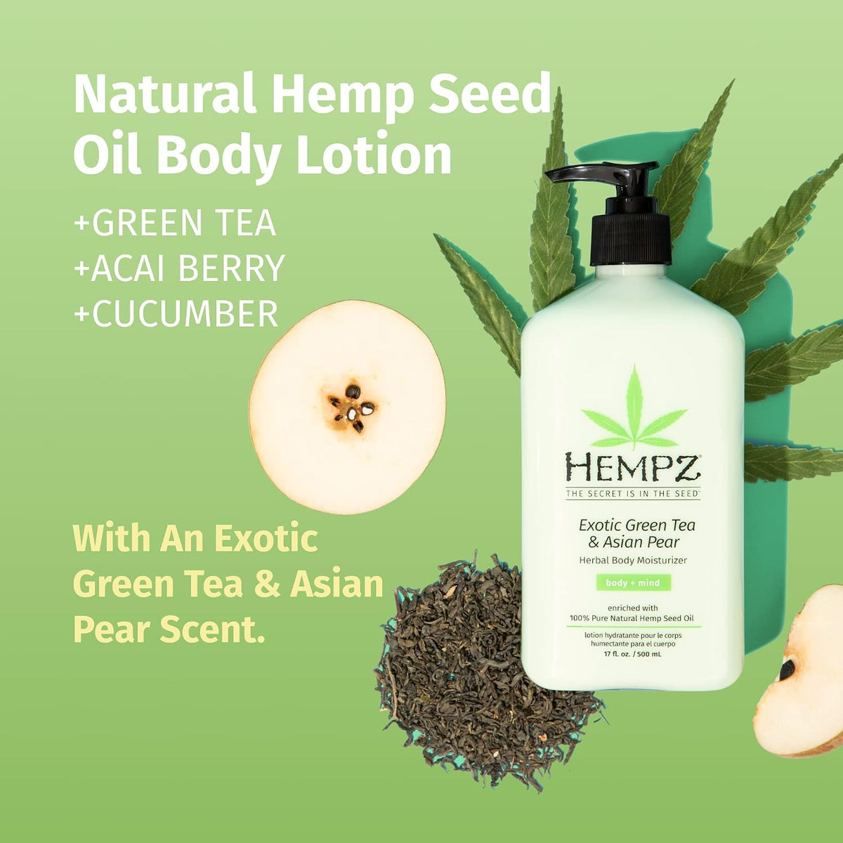 Hempz Dark Red Cherries Moisturizing Body Lotion - 17 Fl Oz