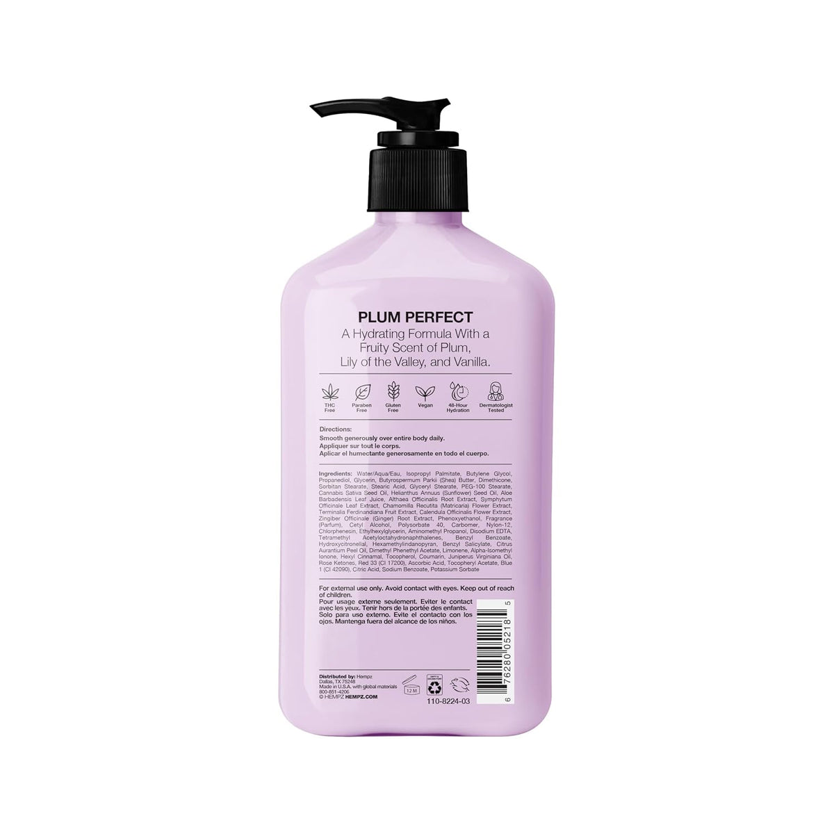Hempz Dark Red Cherries Moisturizing Body Lotion - 17 Fl Oz
