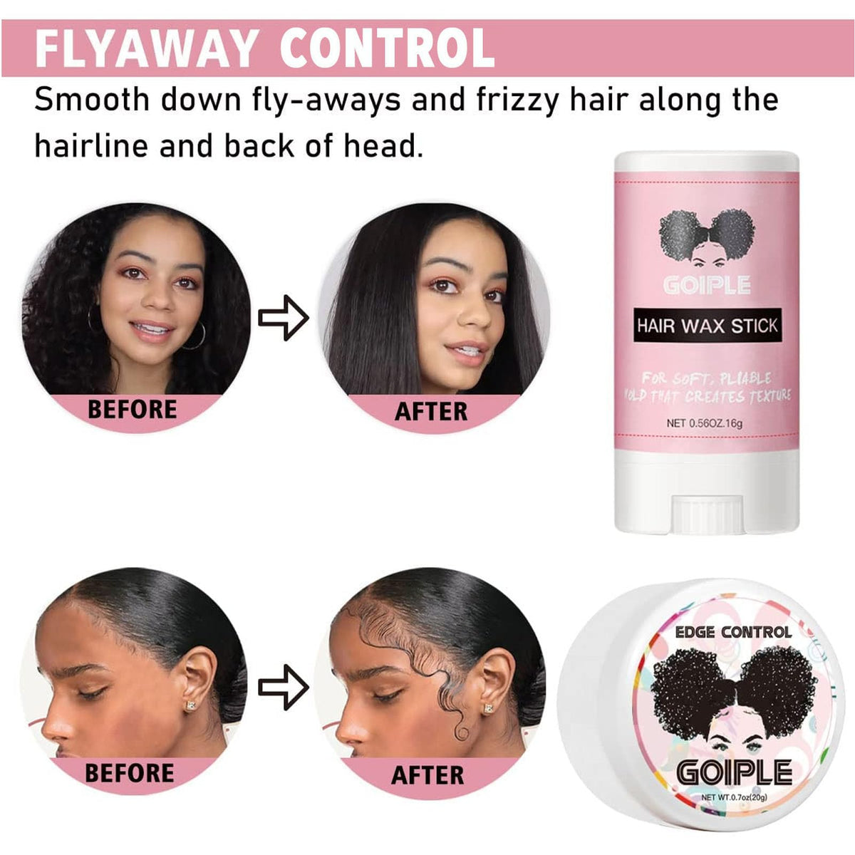Wig Glue 1.28OZ, Waterproof Lace Front Adhsive for Wigs with Tools and Hair Wax Stick (Lace Adhesive/Wig Glue Remover/Wax Stick/Edge Control Wax/Elastic Band/Hair Dual Drush/Wigs Caps)