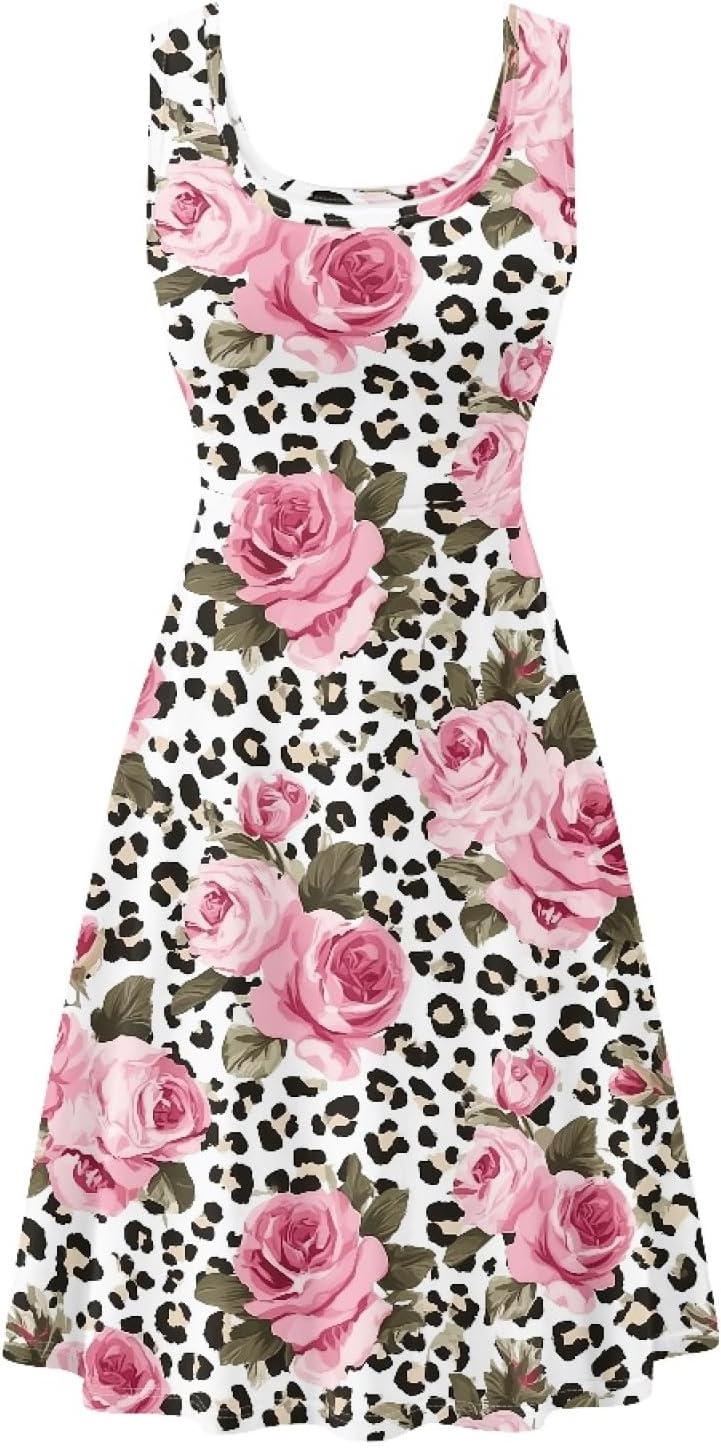 KiuLoam Women's Casual Sleeveless A-Line Dresses Tank Top Sundresses Dress with Pockets XS - 4XL