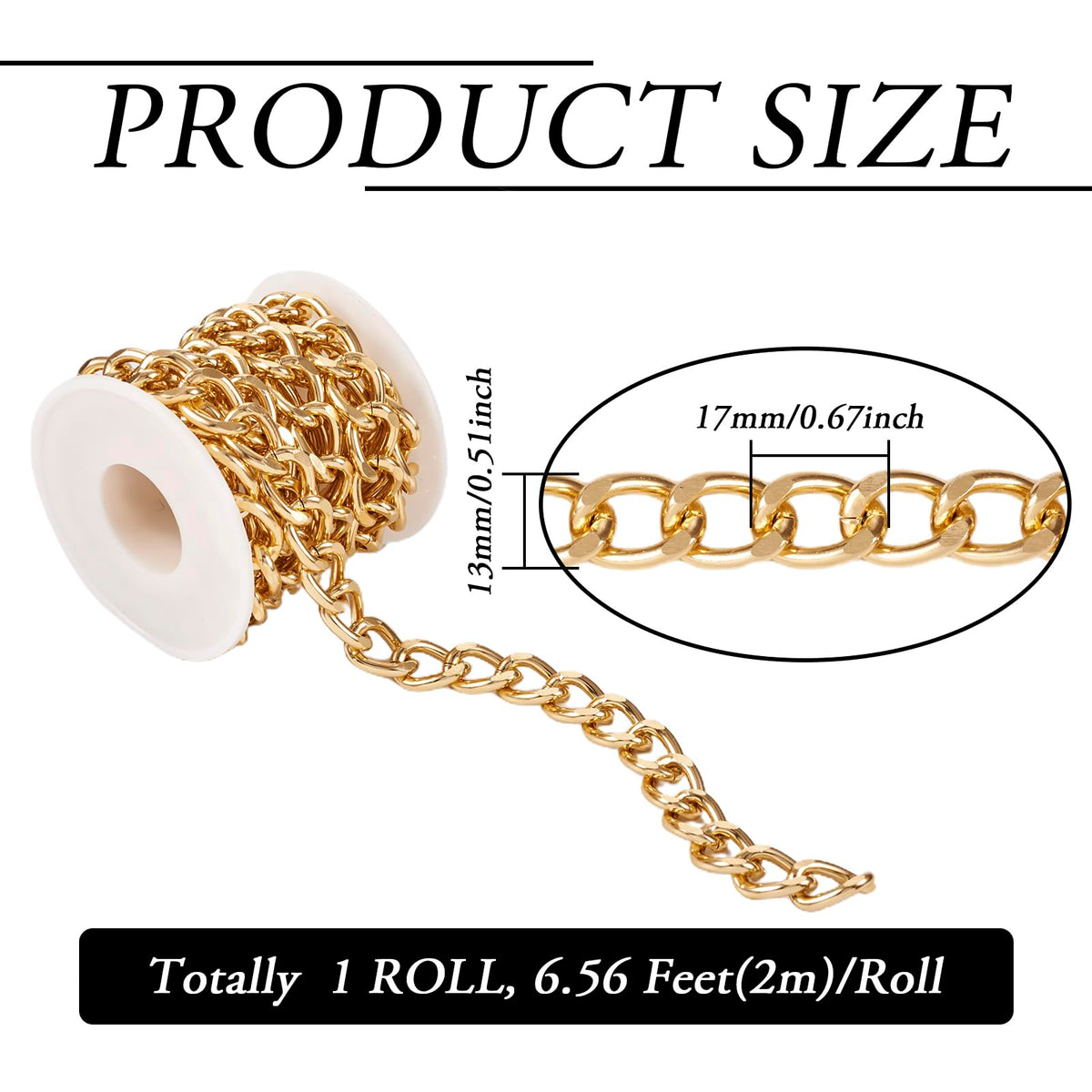 Beadthoven 16.4ft Aluminum Curb Chains, Silver Color Chains for Jewelry Making 5mm Wide Metal Craft Chain Link Spool Twisted Links Oval Curb Chains Unwelded for Clothes Necklace Bracelet DIY Findings