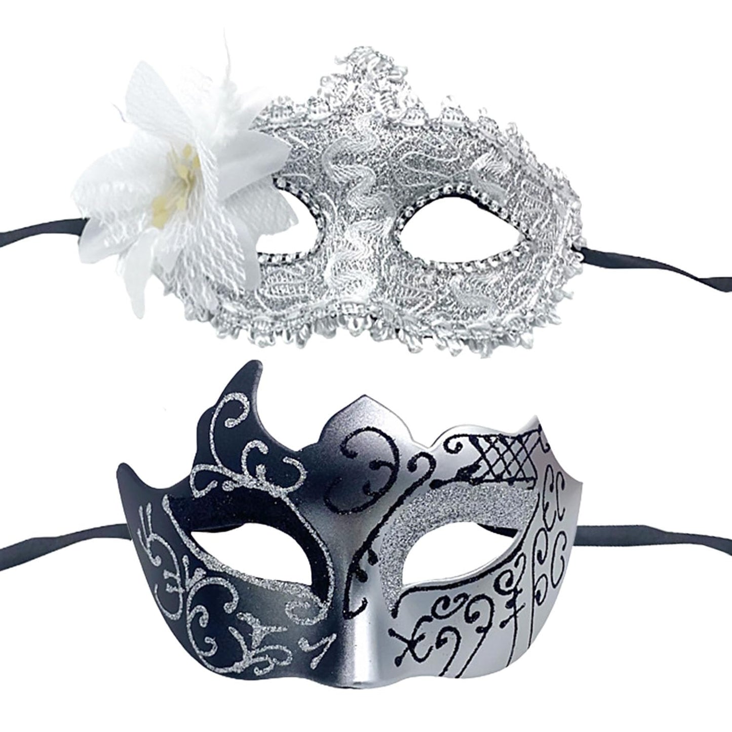 Masquerade Mask for Couples, Venetian Lace Masks for Women Men, Costume Mask for Party, Carnival
