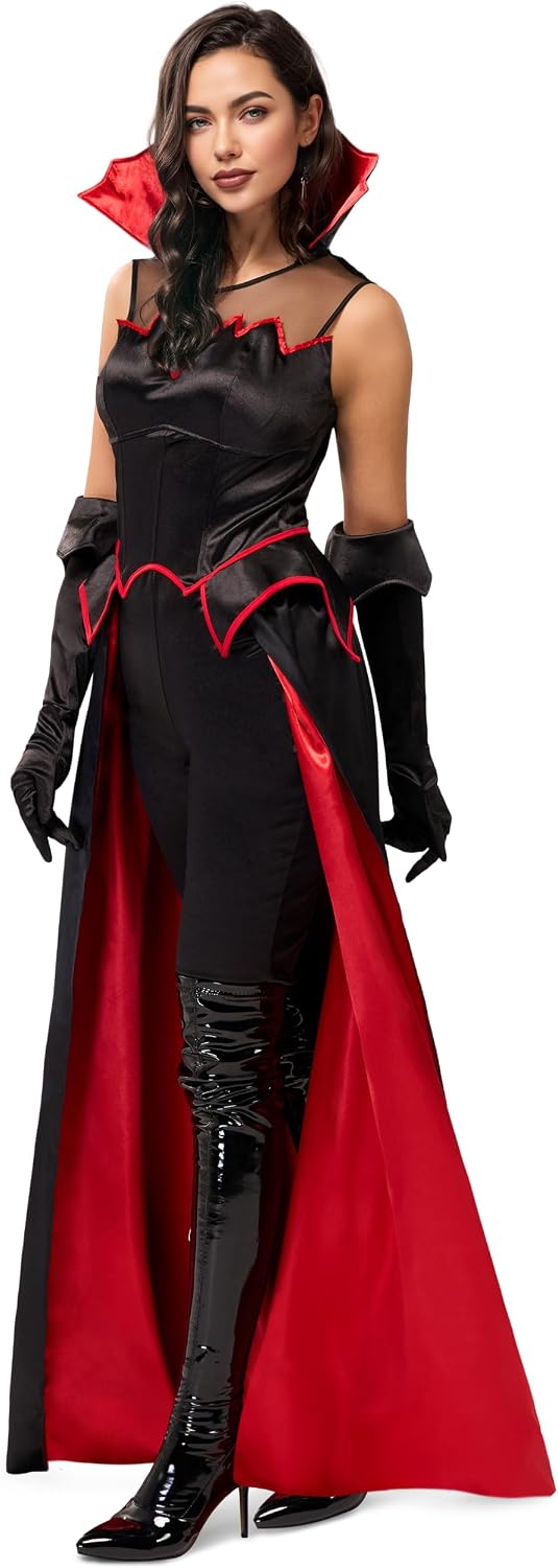 Spooktacular Creations Halloween Vampire Costume Women Dress Dracula, Adult Female Vampire Costume for Halloween 2026