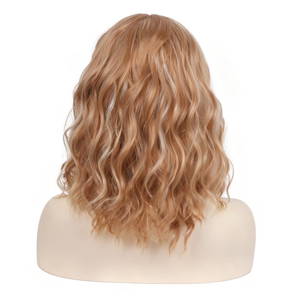 Short Black-grey Wavy Wig with Bangs for Women Halloween Curly Bob Wigs
