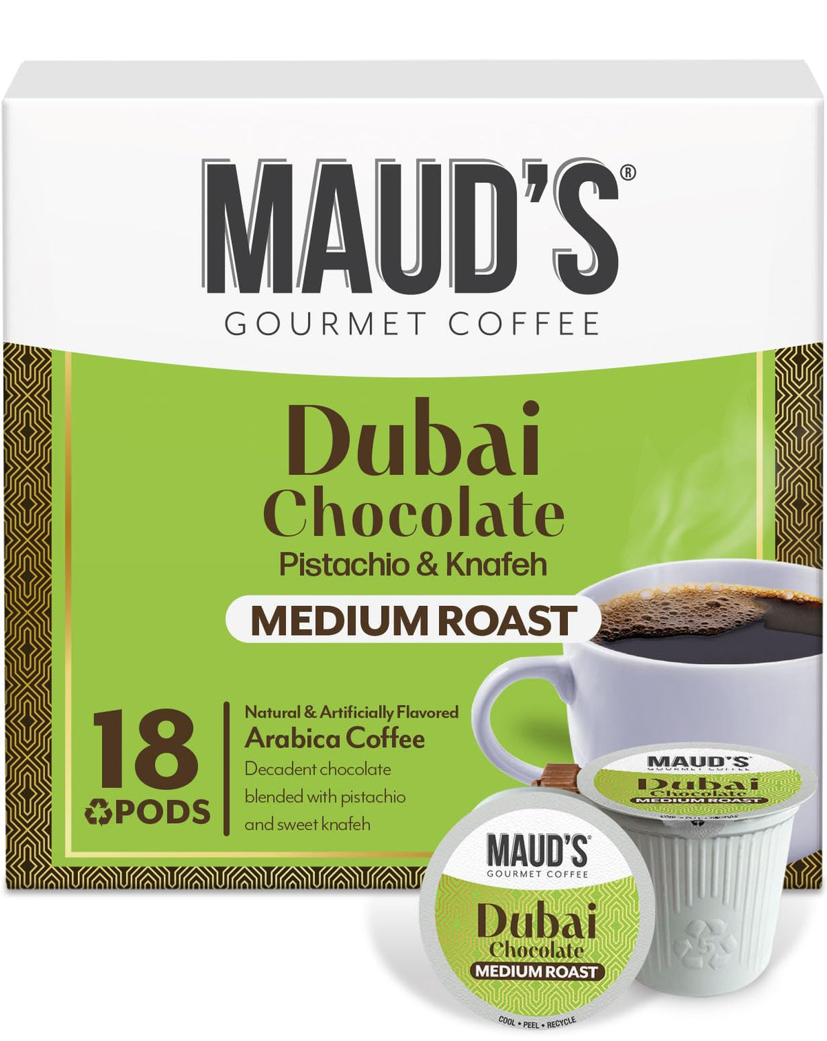 Maud's Cherry Flavored Medium Roast Coffee Pods, 18ct