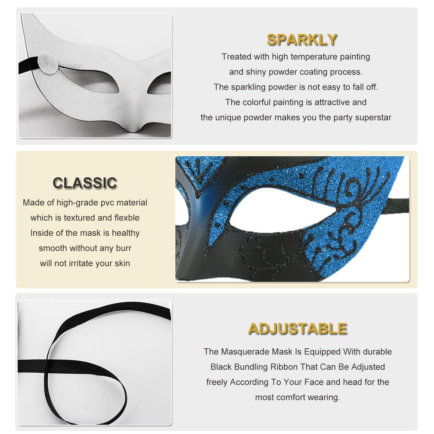 Couple Masquerade Masks for Women Men Venetian Masks for Halloween Carnival Costume Party Prom Ball