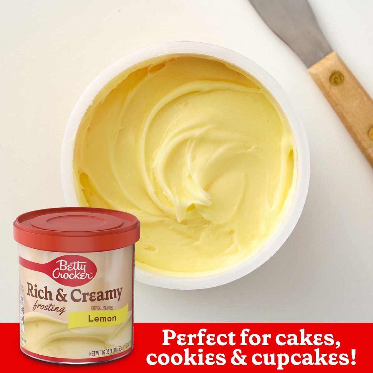 Betty Crocker Gluten Free Rich and Creamy Cherry Frosting, 16 oz, 8 Pack