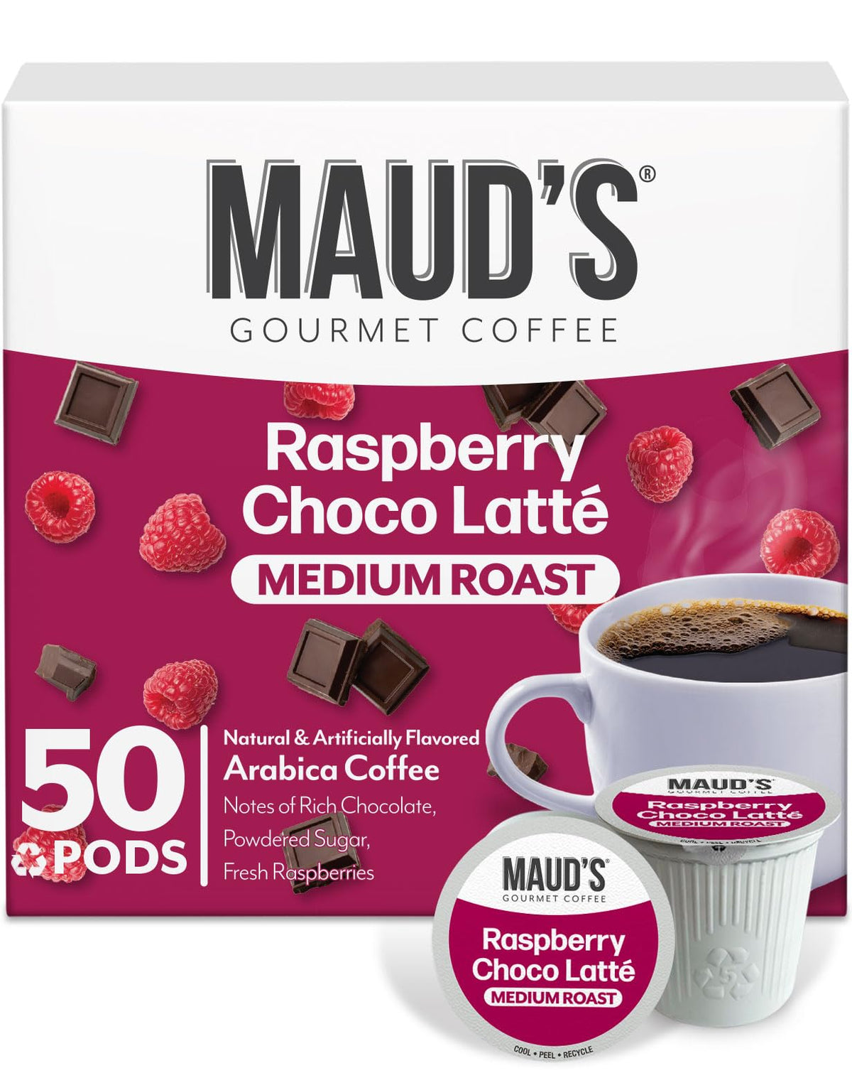 Maud's Cherry Flavored Medium Roast Coffee Pods, 18ct