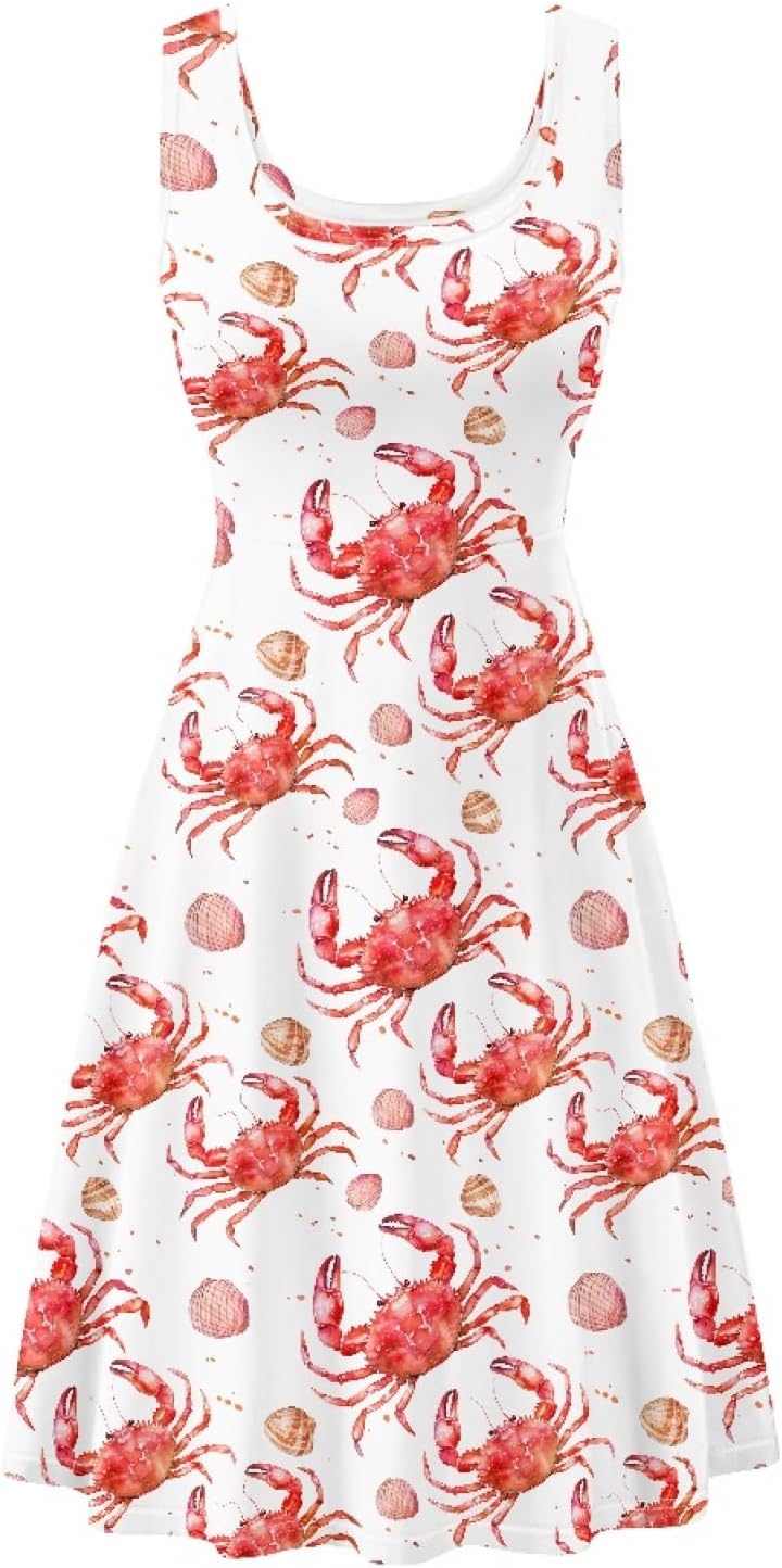 KiuLoam Women's Casual Sleeveless A-Line Dresses Tank Top Sundresses Dress with Pockets XS - 4XL
