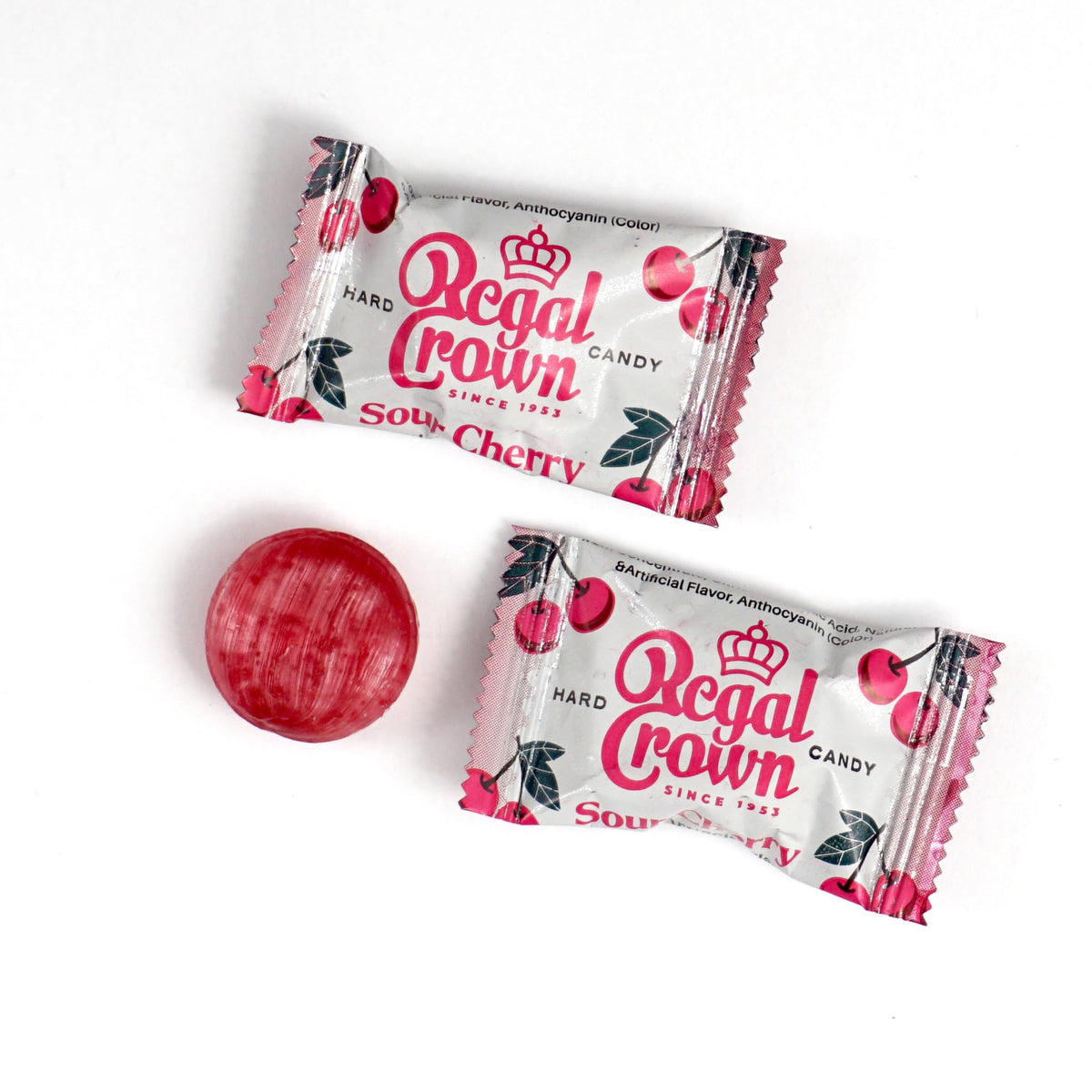 Regal Crown Roll Sour Cherry, 1.01 Ounce (Pack of 5), Sour Candy, The Hampton Candy Company