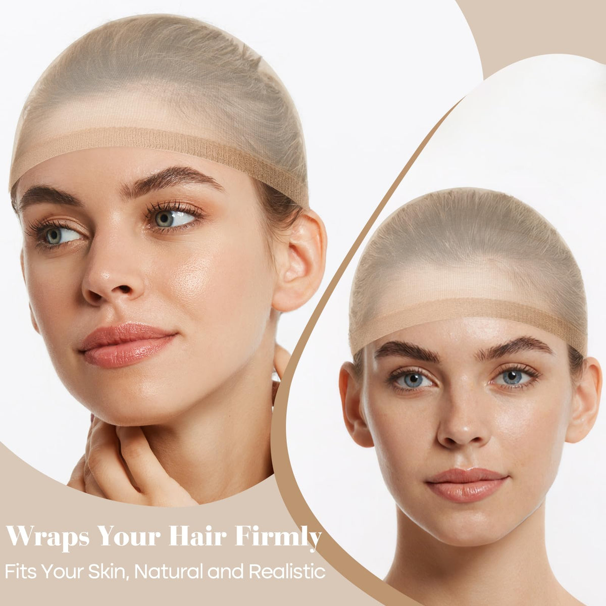 PLULON 6 Pcs Wig Cap for Women, Mesh Stocking Wig Caps Net Closed End Hair Mesh Net Liner Ultra-thin Invisible for Women Men Cosplay Show Halloween Bachelorette Party Music Festivals Daily Life