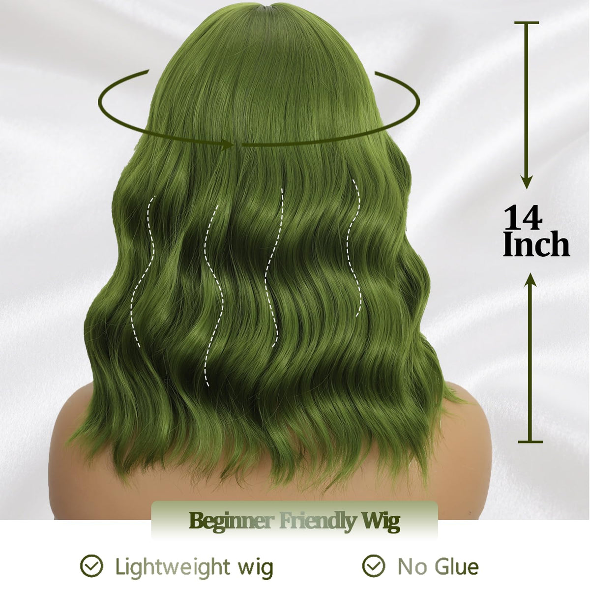 Dark Purple Wigs with Bangs for Women 14 Inch Short Wavy Bob Wigs Synthetic Bob Wig Curly Wig Heat Resistant Colorful Wavy Wig Cosplay Wigs For Daily Party Halloween