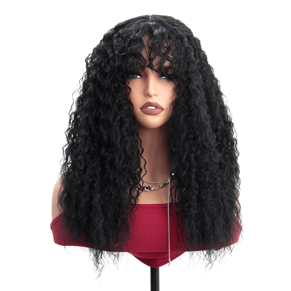 BEkjdiof Wig with Bangs Long Straight Gray Wigs for Women Halloween Wig