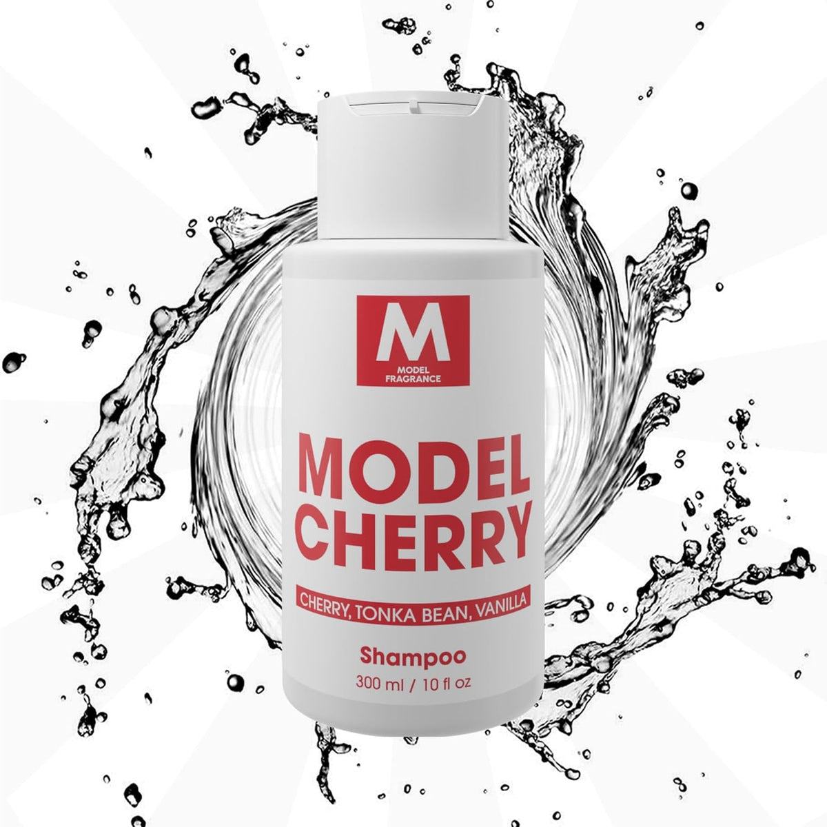 Model Cherry Gourmand Shampoo | Cherry, Tonka Bean, and Vanilla Scented | Sulfate Free & Hydrating Shampoo | All Hair Types | Clean, Shiny, Healthy Hair