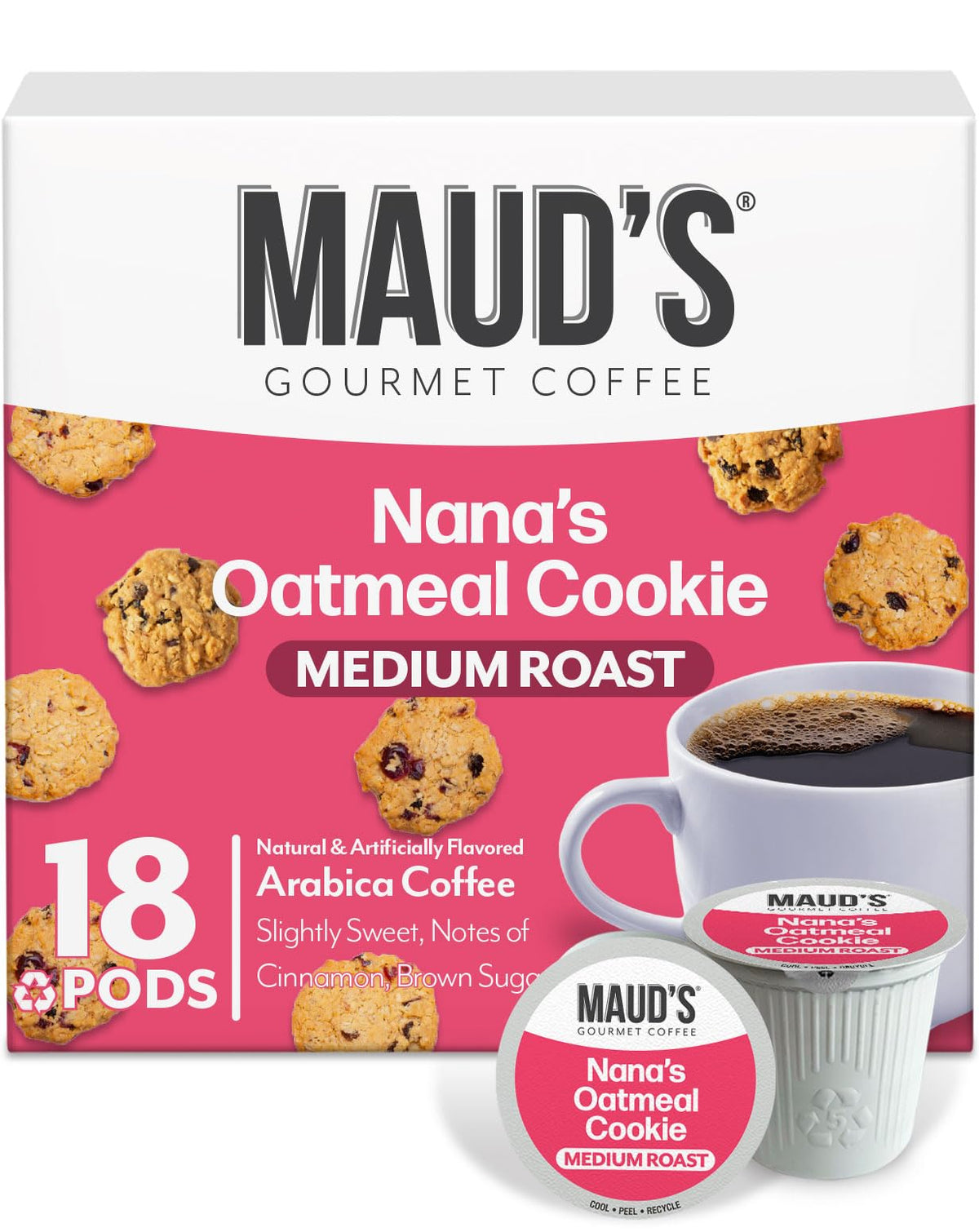 Maud's Cherry Flavored Medium Roast Coffee Pods, 18ct