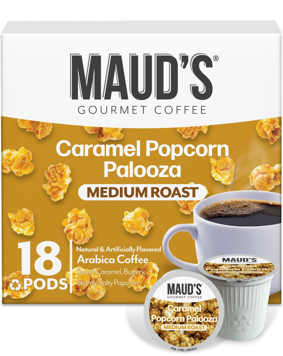 Maud's Cherry Flavored Medium Roast Coffee Pods, 18ct
