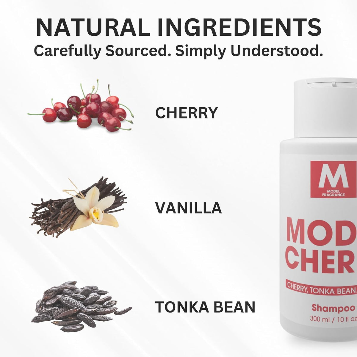 Model Cherry Gourmand Shampoo | Cherry, Tonka Bean, and Vanilla Scented | Sulfate Free & Hydrating Shampoo | All Hair Types | Clean, Shiny, Healthy Hair