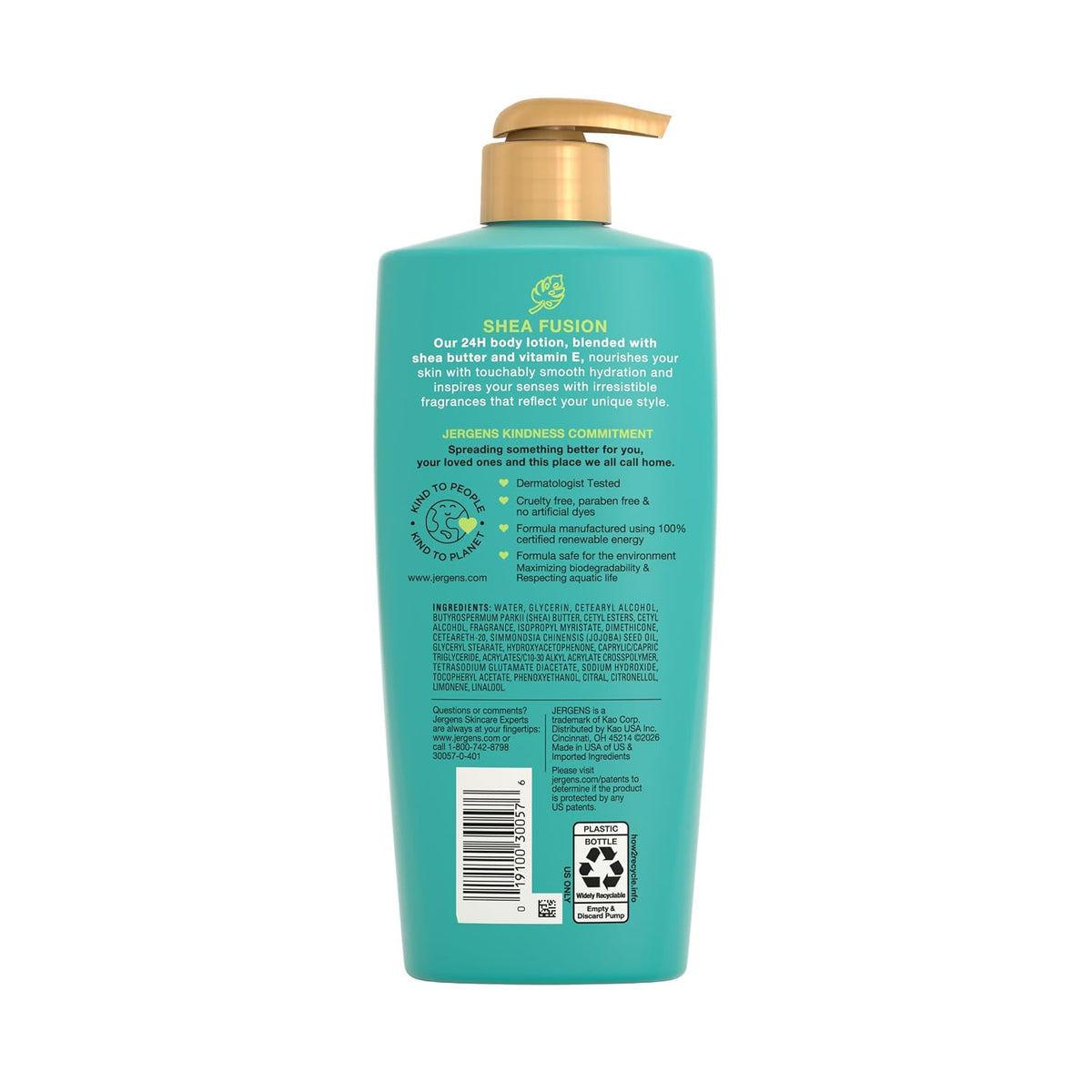 Jergens Shea Fusion Cherry Swirl Body Lotion, Dry Skin, 14 fl oz