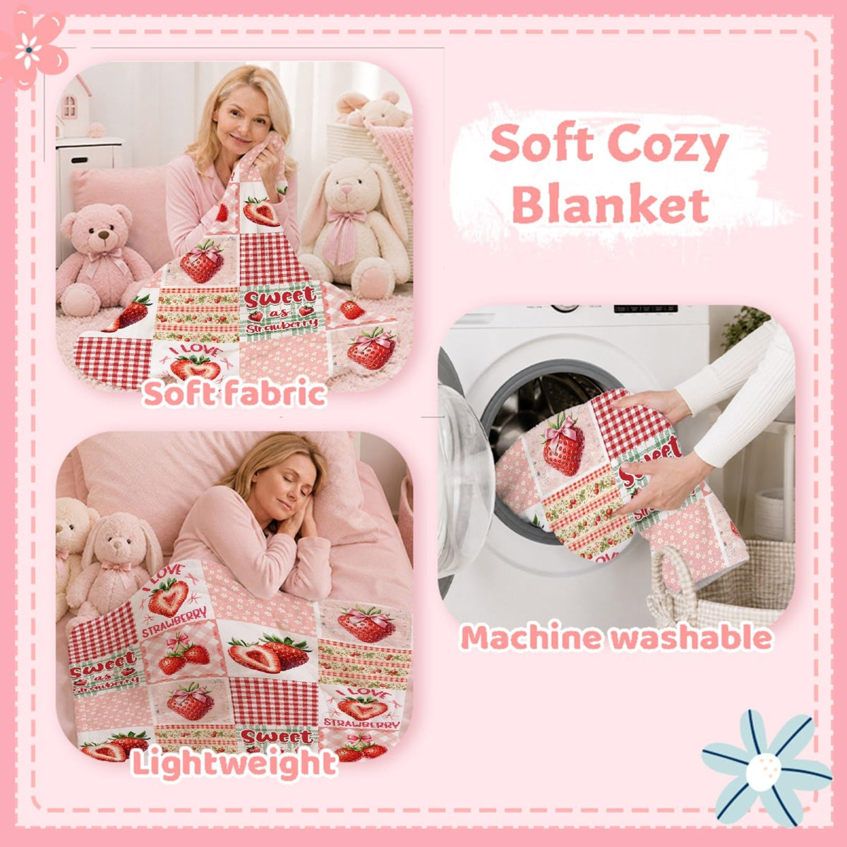 Cherry Blanket, Cherry Gifts for Women, Fruit Throw Blanket