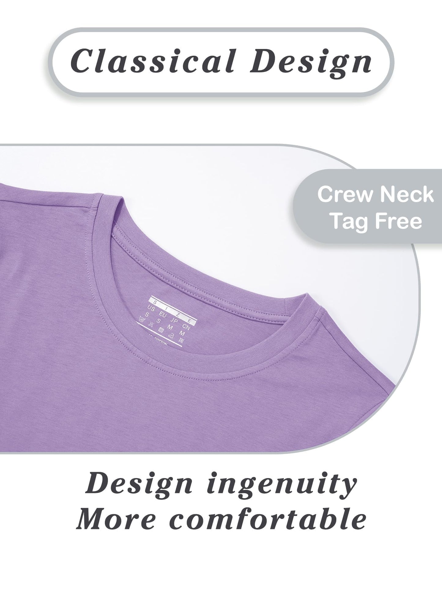 SMENG Women's Cotton Crewneck T-Shirts Short Sleeve Basic Solid Color Tee Classic-Fit Shirt Breathable Comfy Summer Top