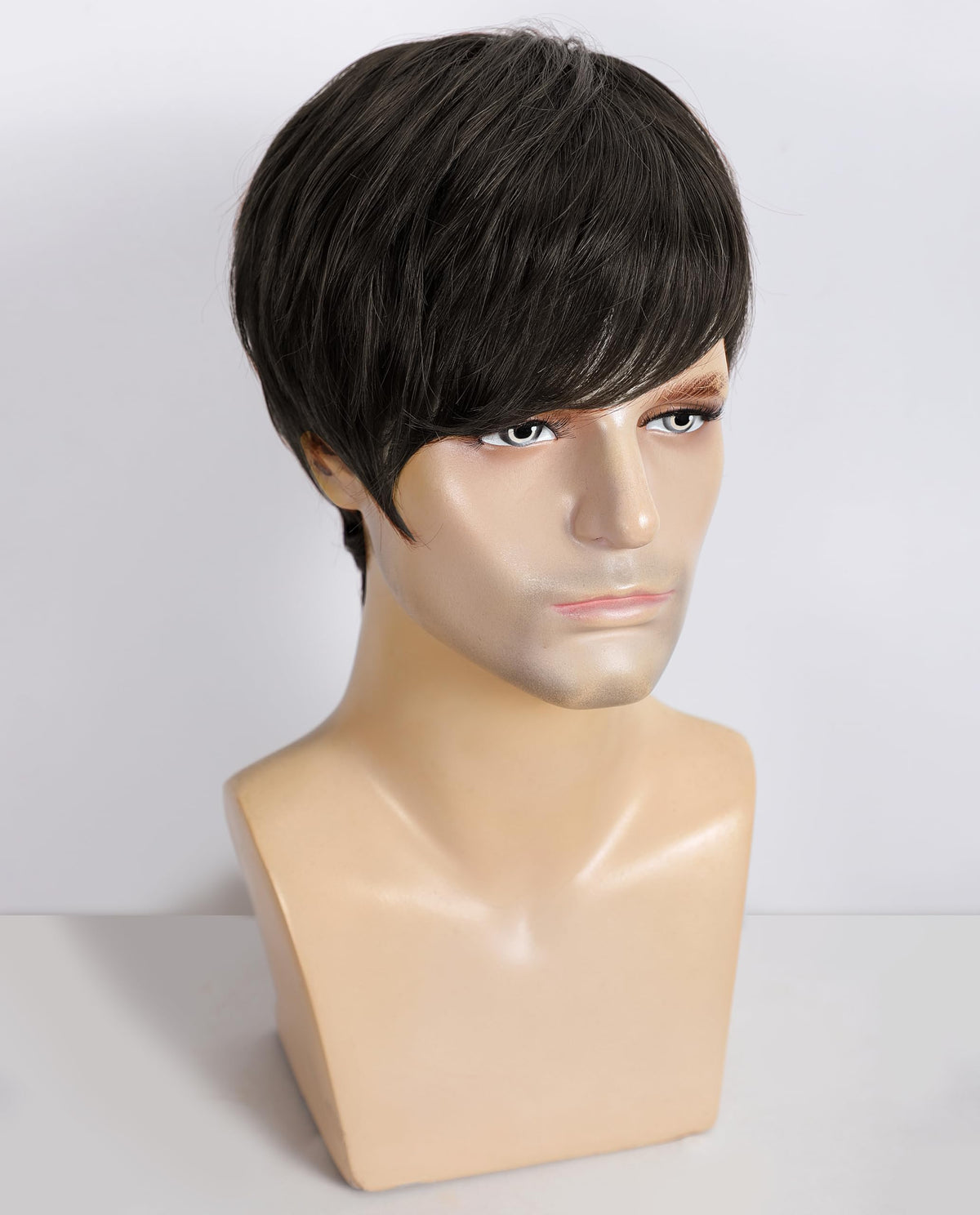 YYHR 80s Brown Wigs for Mens Mullet Rocker Costume Long Synthetic Hair Wig