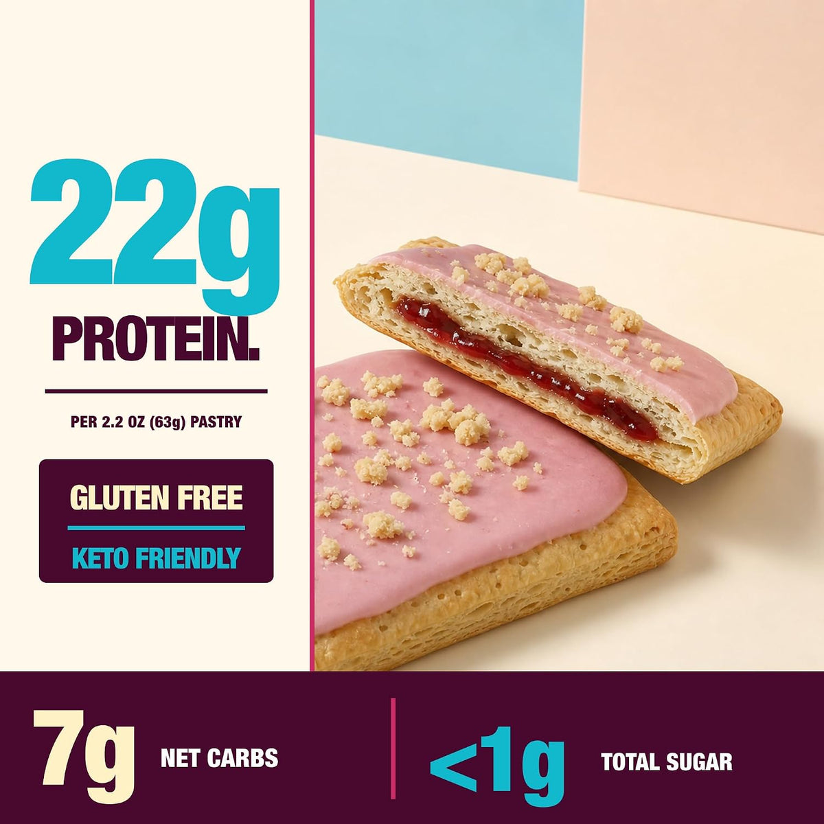 Legendary Foods High Protein Pastry, Cherry, Low Carb/Low Sugar Snack