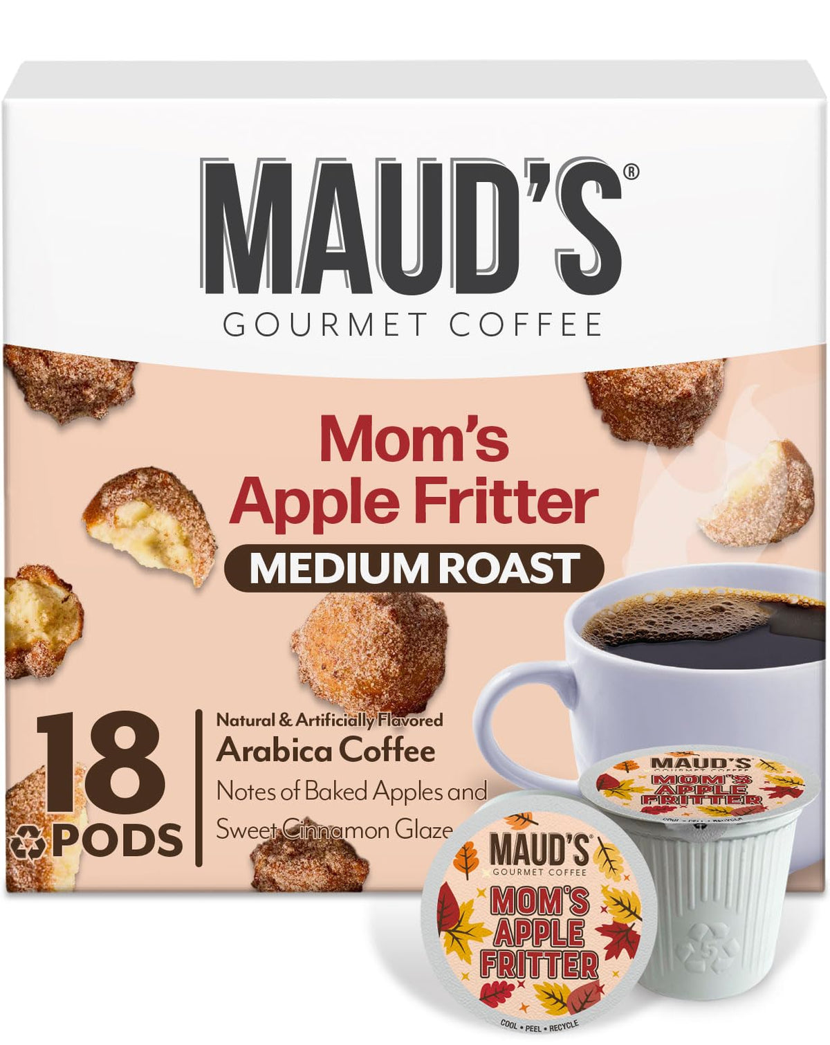 Maud's Cherry Flavored Medium Roast Coffee Pods, 18ct