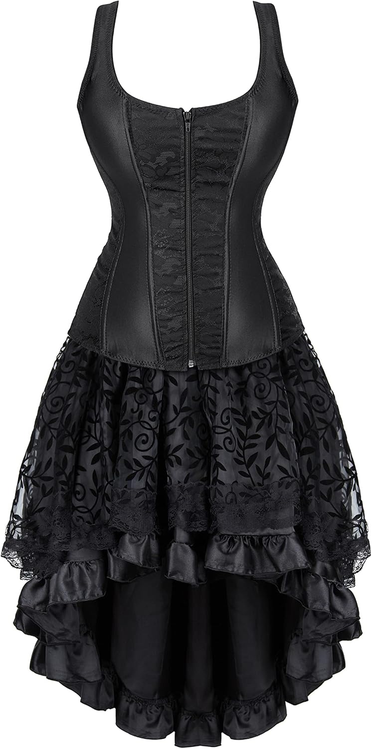 Zhitunemi Halloween Costumes Woman 2025: Corset Tops for Women Vampire Costume Women Dress - Medieval Corsets for Theme Party
