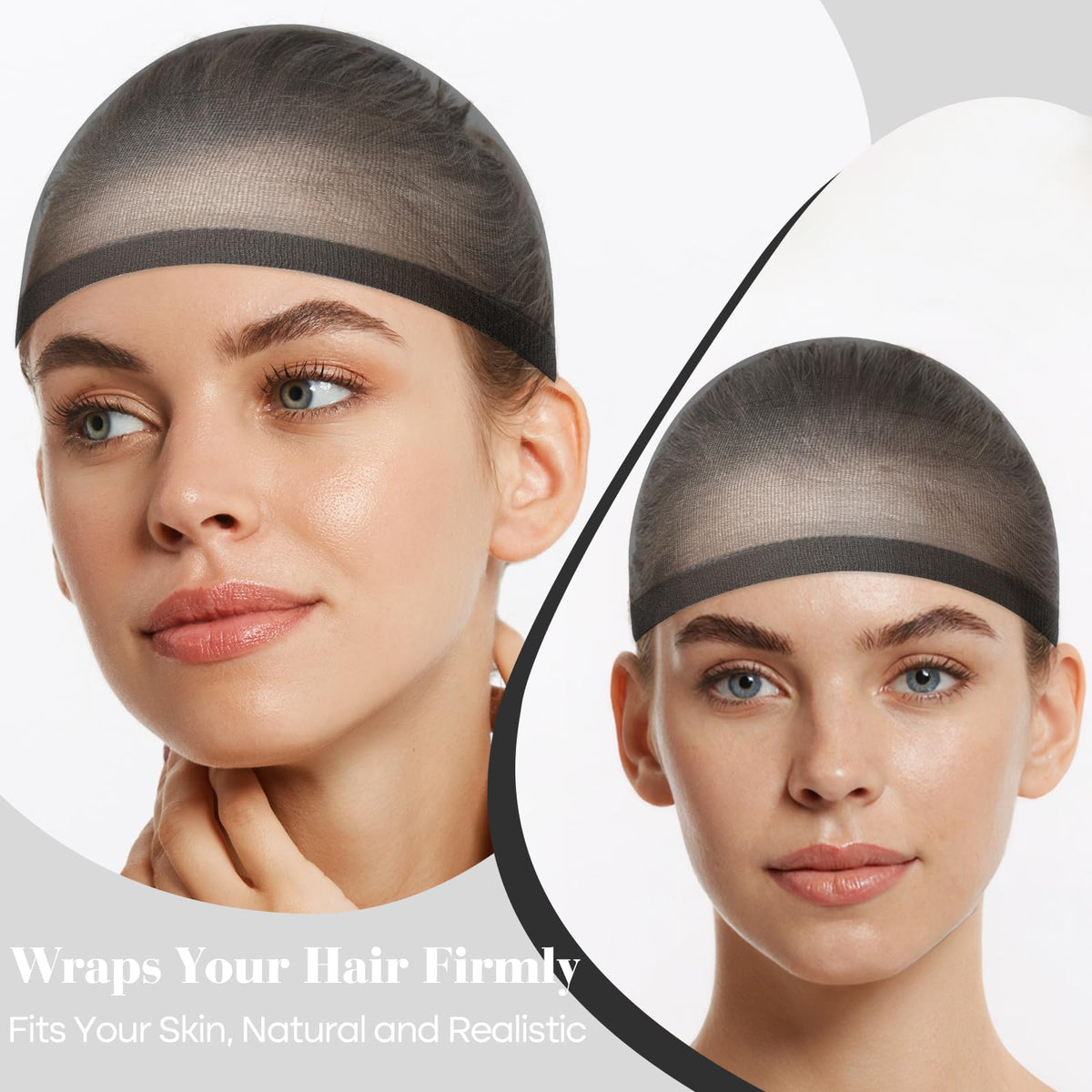 PLULON 6 Pcs Wig Cap for Women, Mesh Stocking Wig Caps Net Closed End Hair Mesh Net Liner Ultra-thin Invisible for Women Men Cosplay Show Halloween Bachelorette Party Music Festivals Daily Life