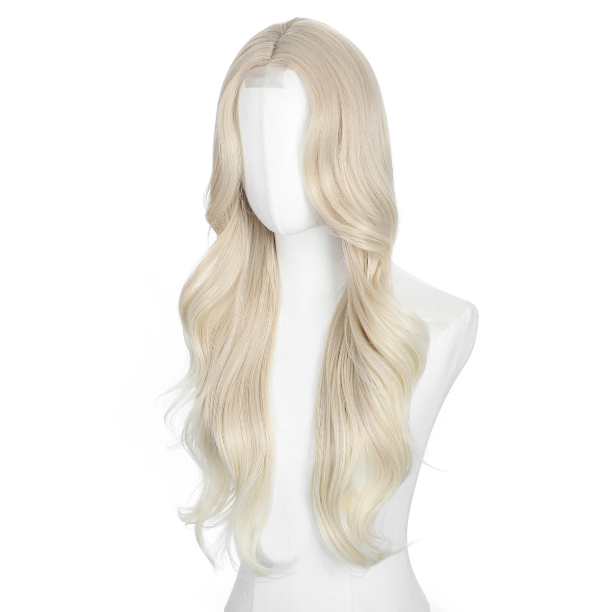 Brown Wigs for Women 26 Inch Middle Part Wavy Synthetic Wig