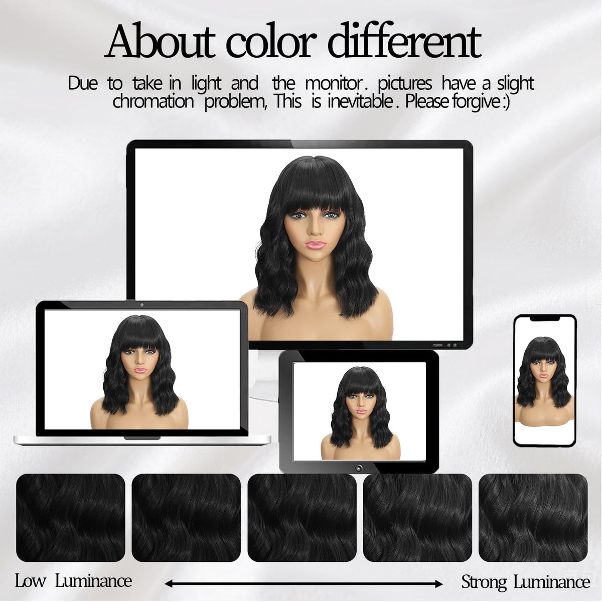 Dark Purple Wigs with Bangs for Women 14 Inch Short Wavy Bob Wigs Synthetic Bob Wig Curly Wig Heat Resistant Colorful Wavy Wig Cosplay Wigs For Daily Party Halloween