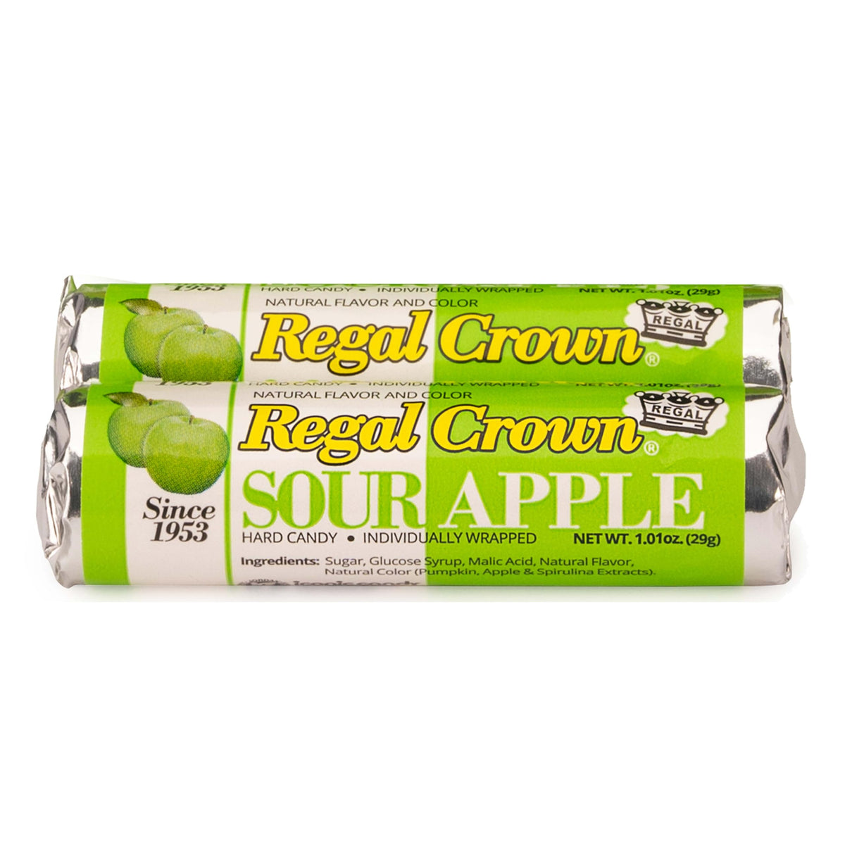 Regal Crown Roll Sour Cherry, 1.01 Ounce (Pack of 5), Sour Candy, The Hampton Candy Company