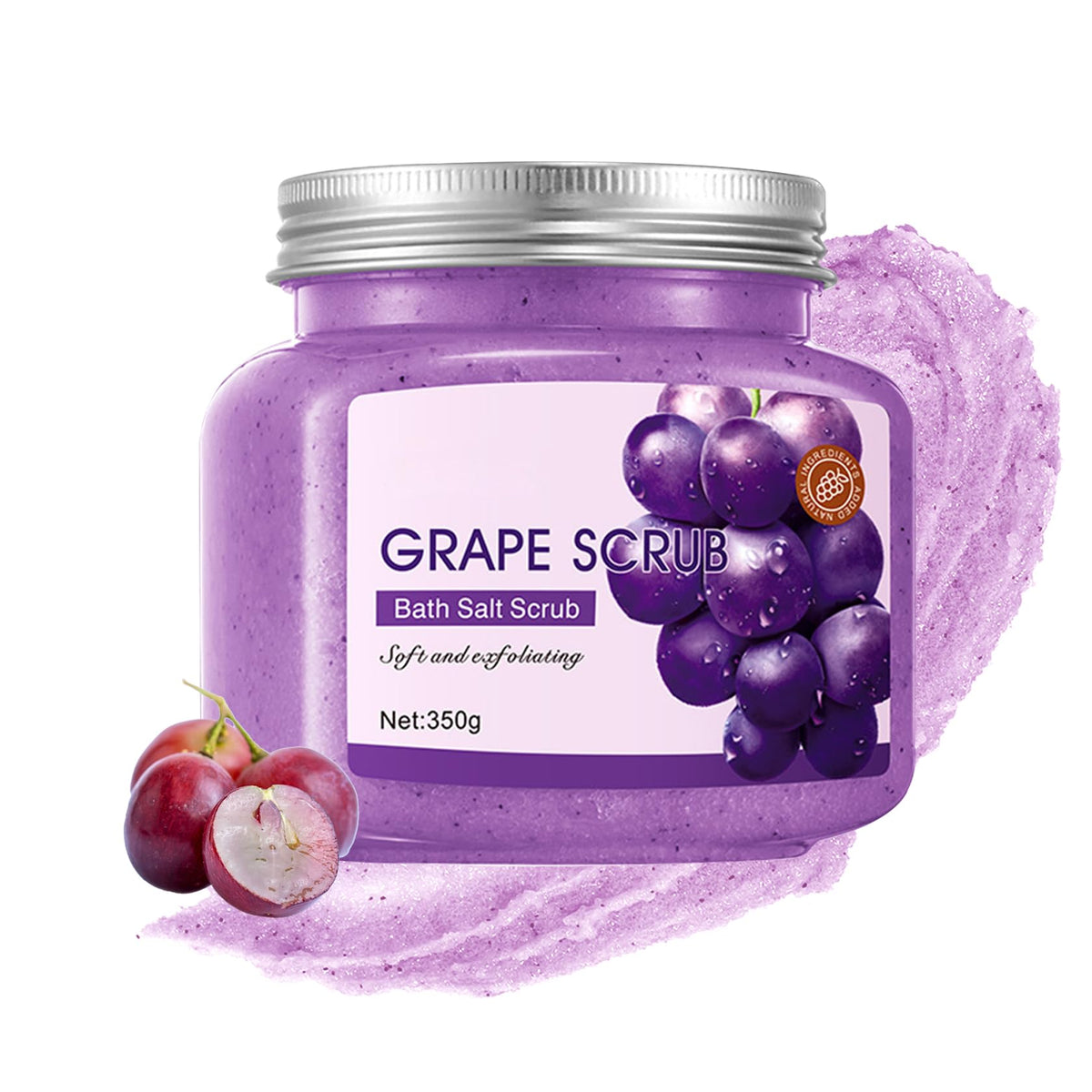 Cherry Body Exfoliator, Deep Cleaning Exfoliating Body Scrub, Moisturizing Nourishing Salt Rose Body Scrub, 350 g
