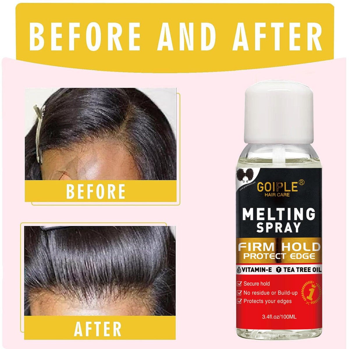 Hair Extension Adhesive Spray Kit - Lace Front Wig & Closure Glue, No Melt for Wigs & Extensions