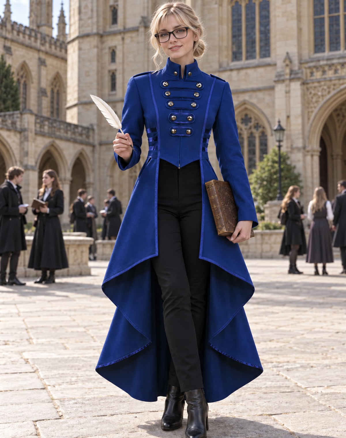 SIAEAMRG Renaissance/Pirate/Vampire/Halloween Costumes Women Jacket Coat