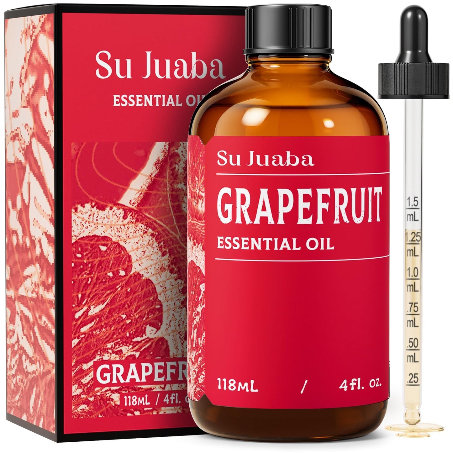 SU JUABA Lavender Essential Oil for Aromatherapy, Sleep & Relaxation | Calming Scent for Diffusion & Skin Care, Ideal for DIY Candles Soap & Fabric Softening - 118mL / 4 fl oz
