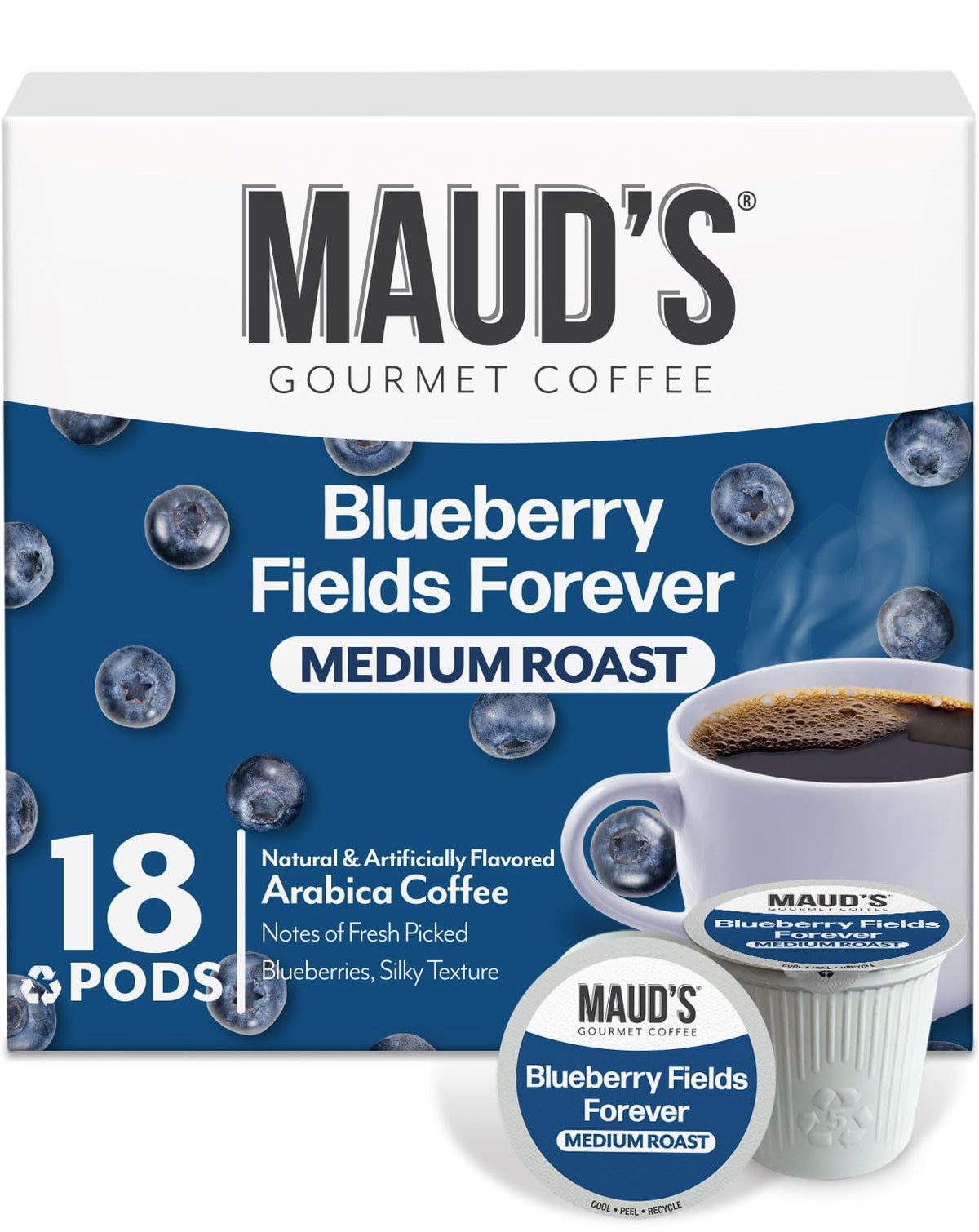 Maud's Cherry Flavored Medium Roast Coffee Pods, 18ct