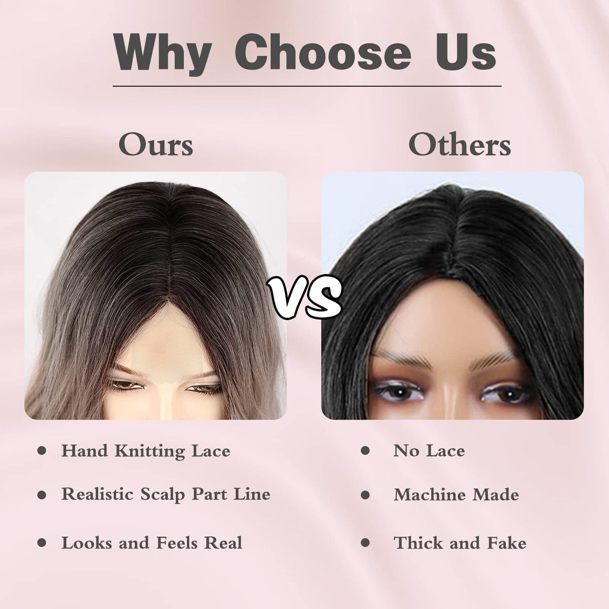 NAYOO 26 Inch Long Wavy Black Wig for Women, Middle Part Natural Looking Synthetic Wig, Heat Resistant Fiber Soft & Lightweight, Realistic Scalp Long Curly Wig for Daily Wear Party Cosplay