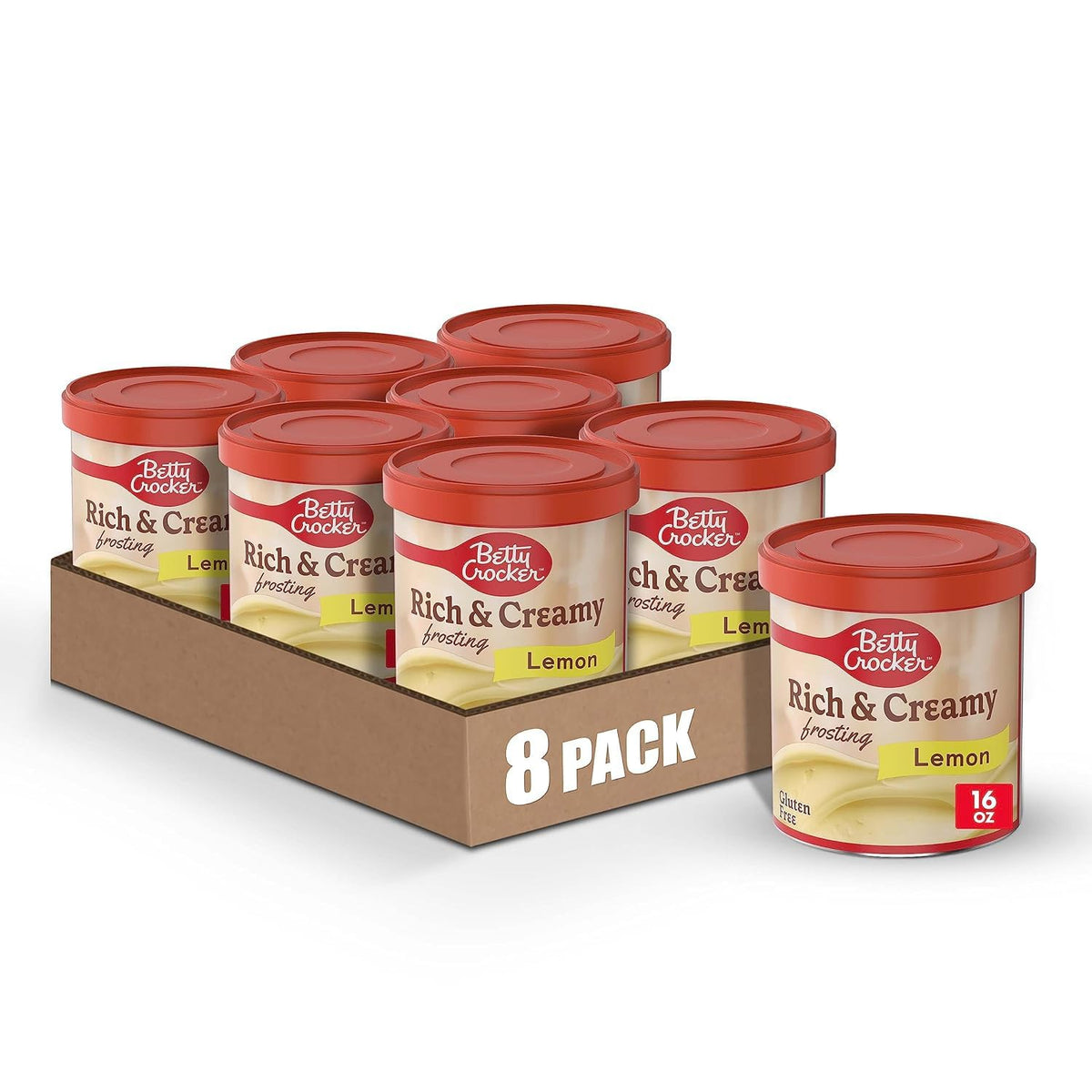 Betty Crocker Gluten Free Rich and Creamy Cherry Frosting, 16 oz, 8 Pack
