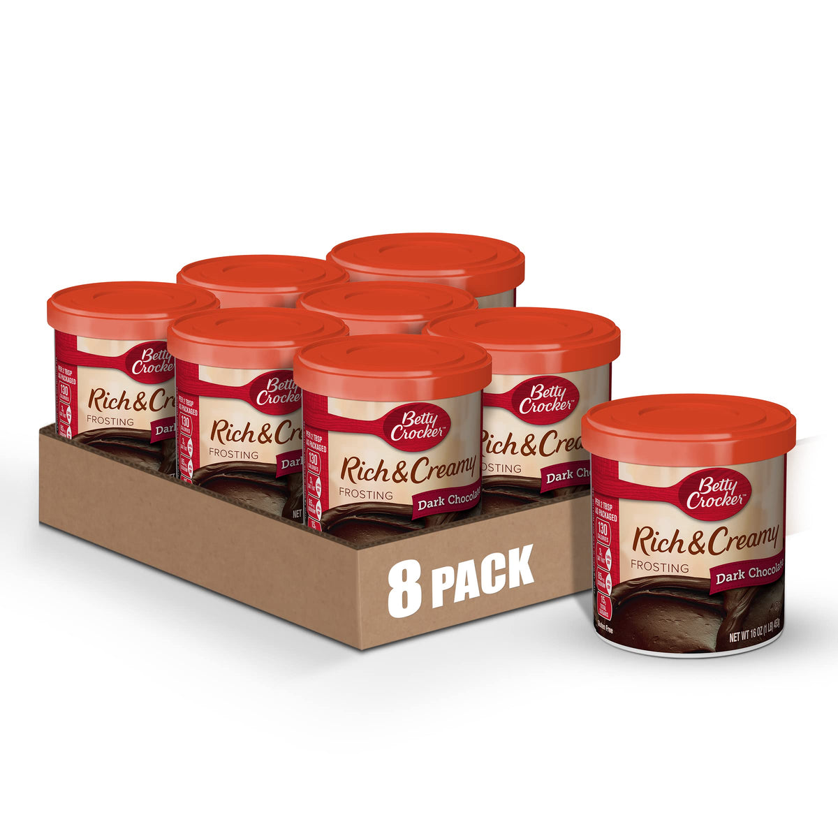 Betty Crocker Gluten Free Rich and Creamy Cherry Frosting, 16 oz, 8 Pack
