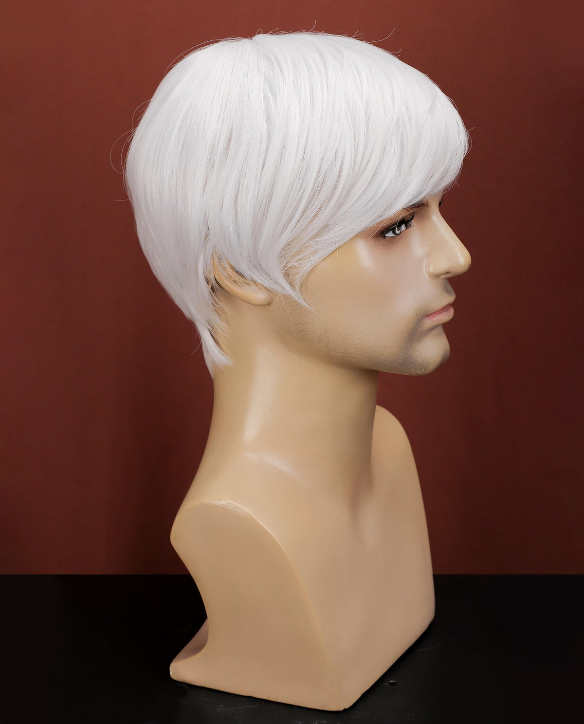 YYHR 80s Brown Wigs for Mens Mullet Rocker Costume Long Synthetic Hair Wig