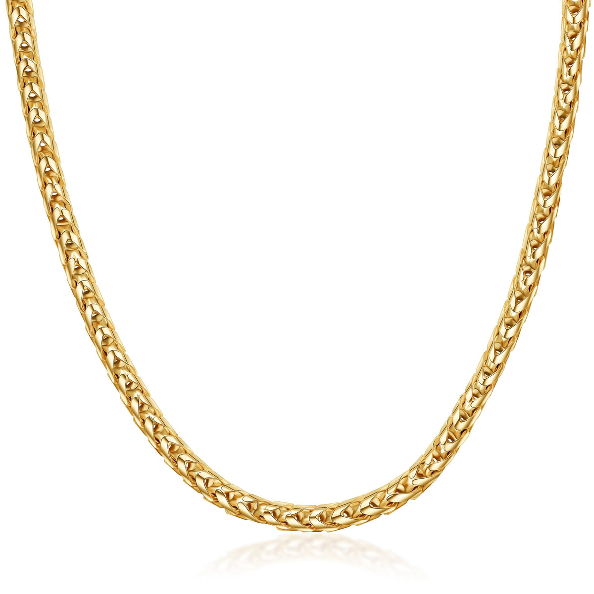 PORI JEWELERS Sterling Silver Italian 2.5MM Solid Franco Square Box Link Chain Necklace