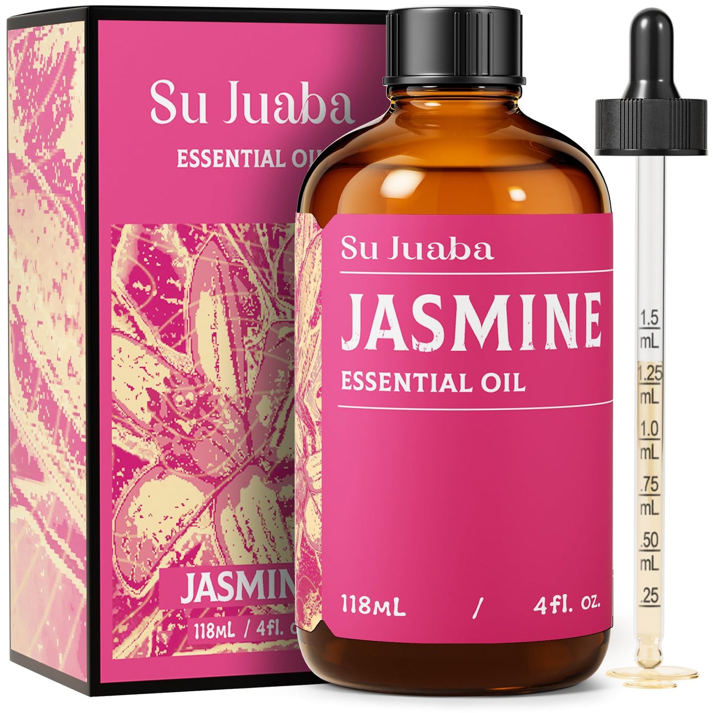 SU JUABA Lavender Essential Oil for Aromatherapy, Sleep & Relaxation | Calming Scent for Diffusion & Skin Care, Ideal for DIY Candles Soap & Fabric Softening - 118mL / 4 fl oz