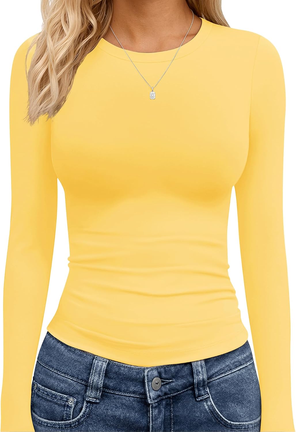 TNNZEET Long Sleeve Shirts for Women Fall Fashion Workout Crop Top Y2K 2026