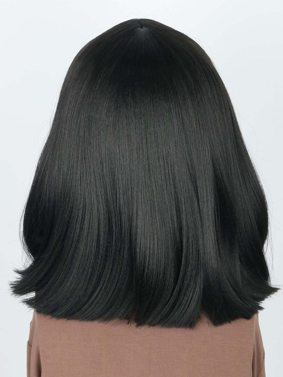 Men's Black Brown Wig Wavy Mid Length Hair Halloween Cosplay Costume Wig