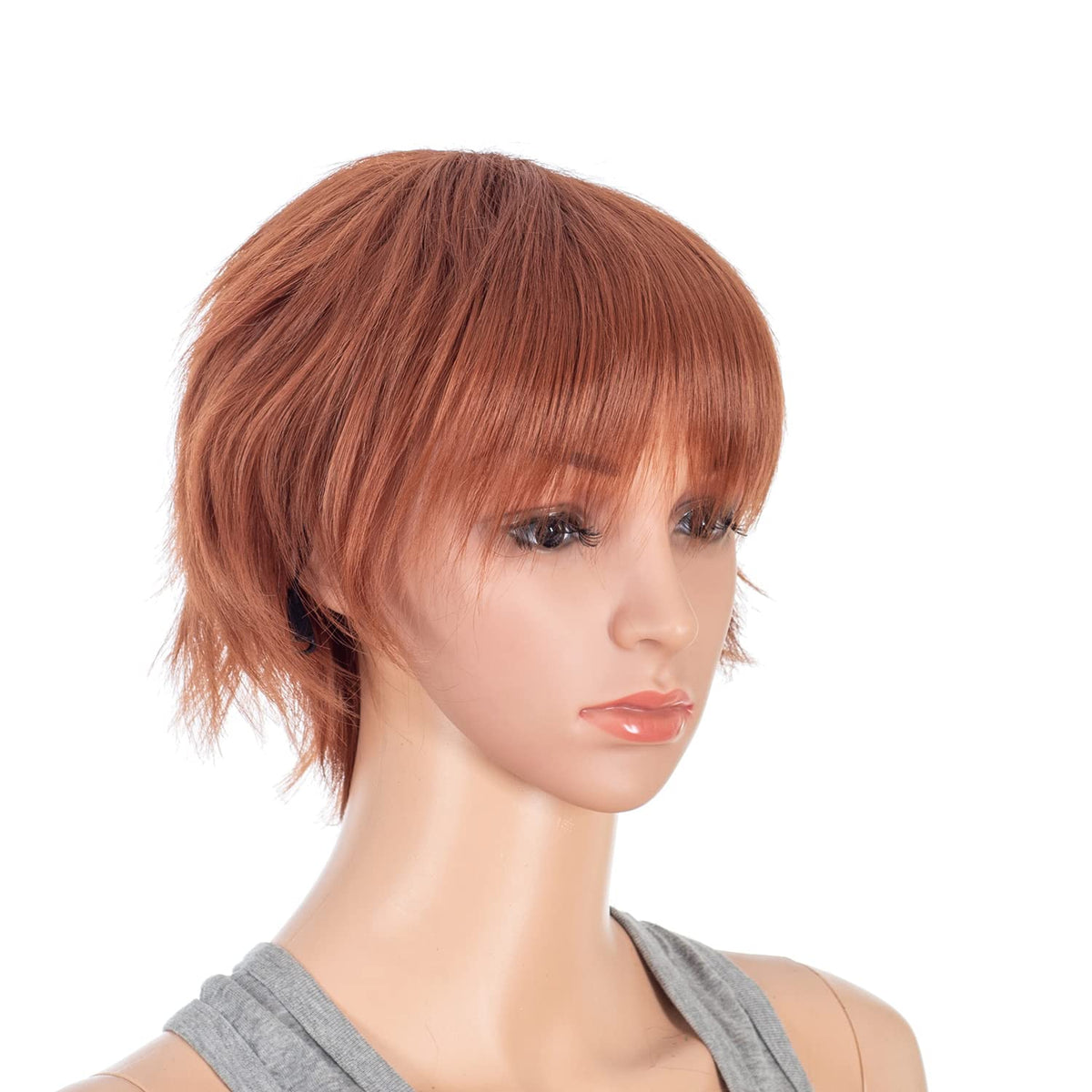 SWACC Unisex Fashion Spiky Layered Short Anime Cosplay Wig for Men and Women (1B-Off Black)