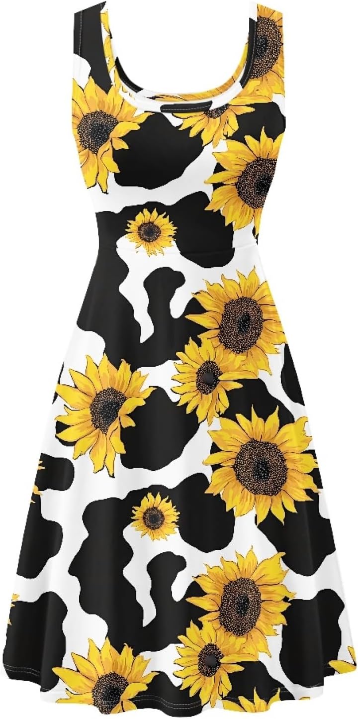 KiuLoam Women's Casual Sleeveless A-Line Dresses Tank Top Sundresses Dress with Pockets XS - 4XL