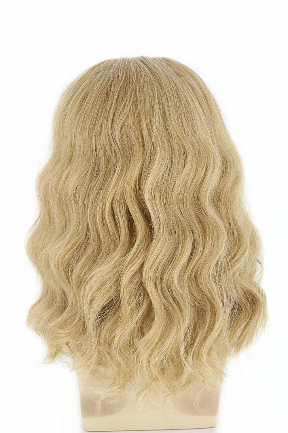 Men's Black Brown Wig Wavy Mid Length Hair Halloween Cosplay Costume Wig