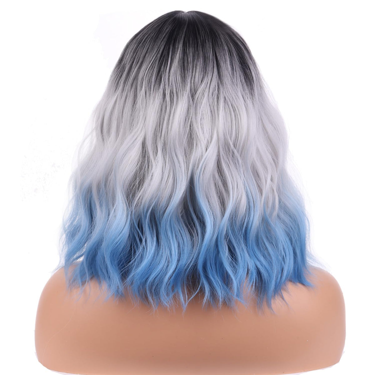 BERON 14 Inches Pink Wig for Women Girls Short Curly Synthetic Wig with Bangs Lovely Pink